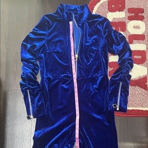 Women's Blue Velvet Jacket